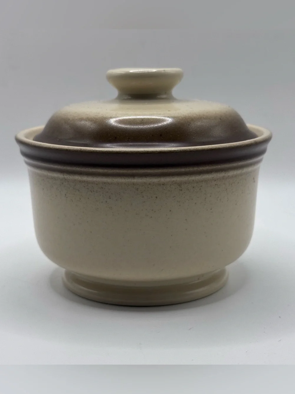 Wallace Heritage Painted Desert Collection Vintage Stoneware Sugar Bowl/Lid, EUC